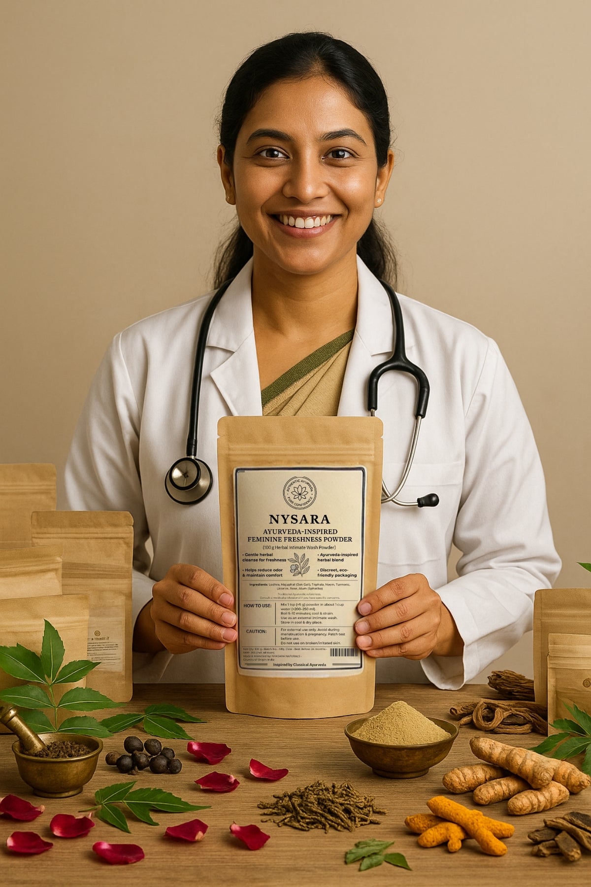 NYSARA Ayurvedic Feminine Freshness and Tightening Powder